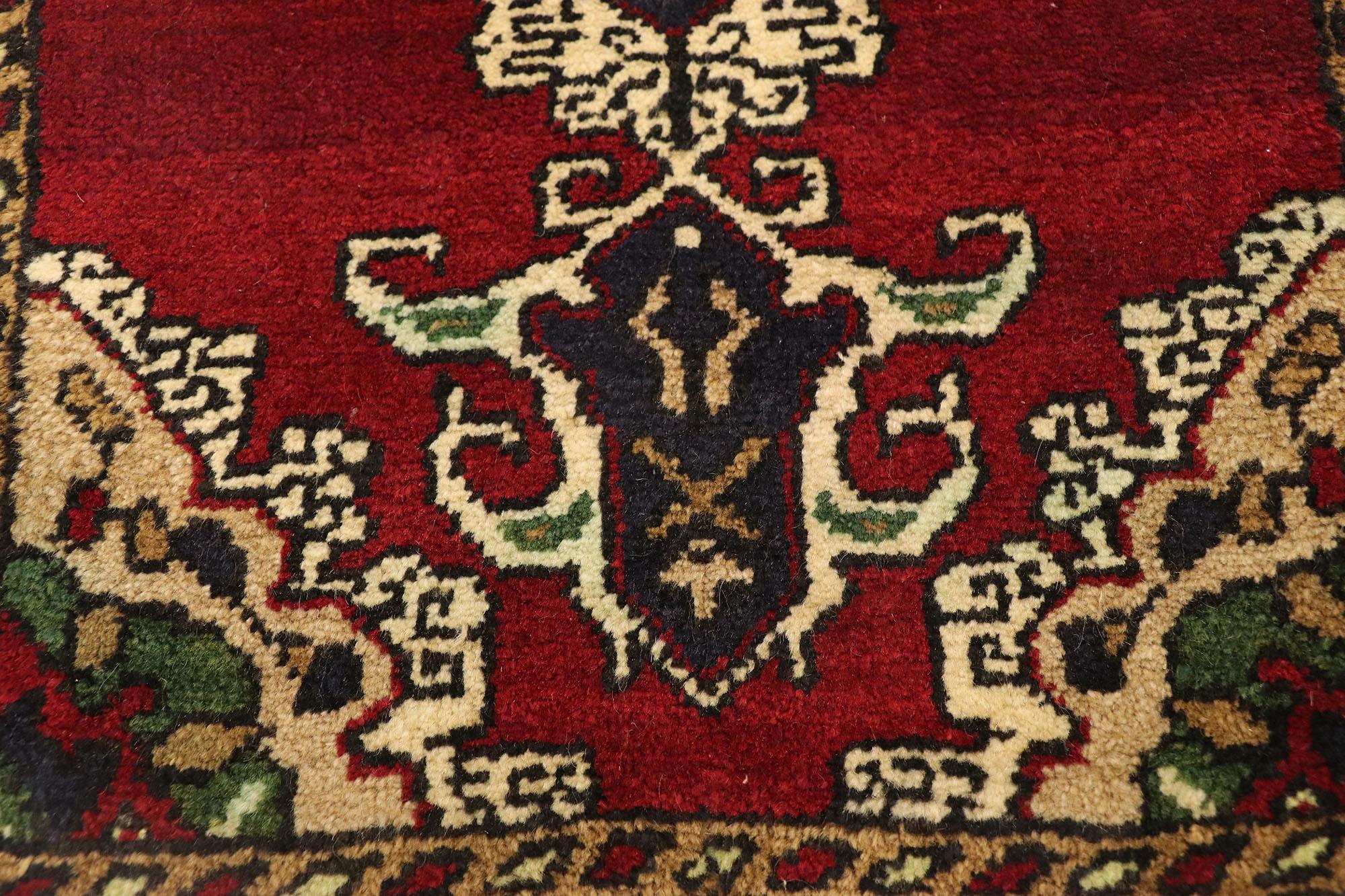 Hand-Knotted Vintage Turkish Carpet, Timeless Appeal Meets Stylish Durability For Sale