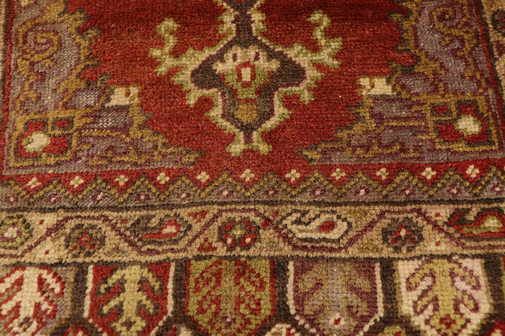 Hand-Knotted Vintage Turkish Carpet, Timeless Appeal Meets Stylish Durability For Sale