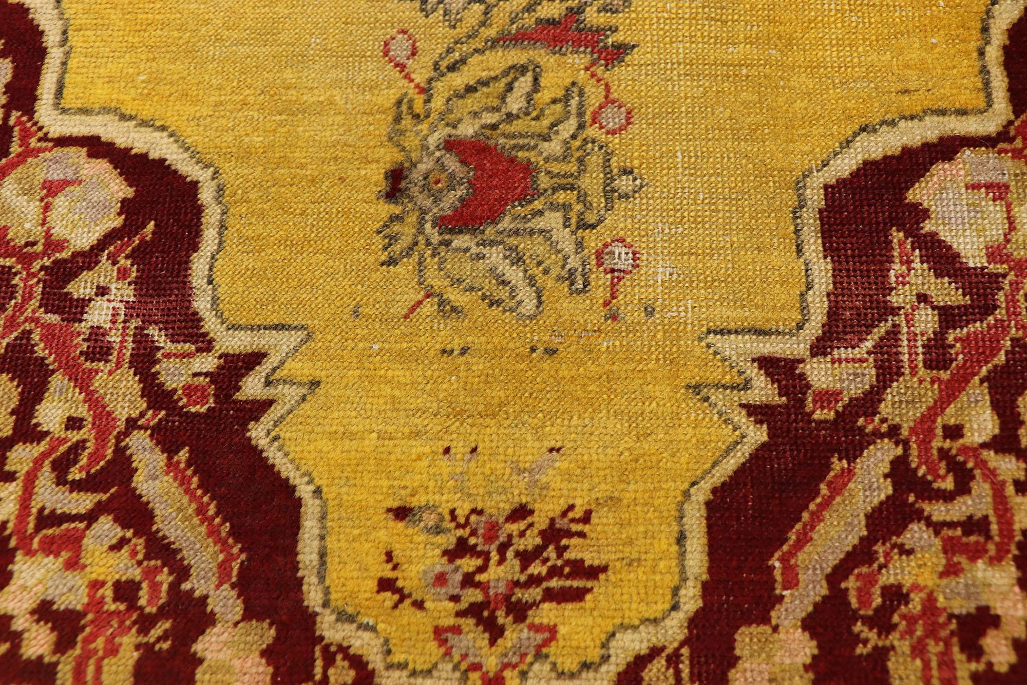 Alfombra turca vintage, el atractivo atemporal se une a la durabilidad con estilo Anudado a mano en venta