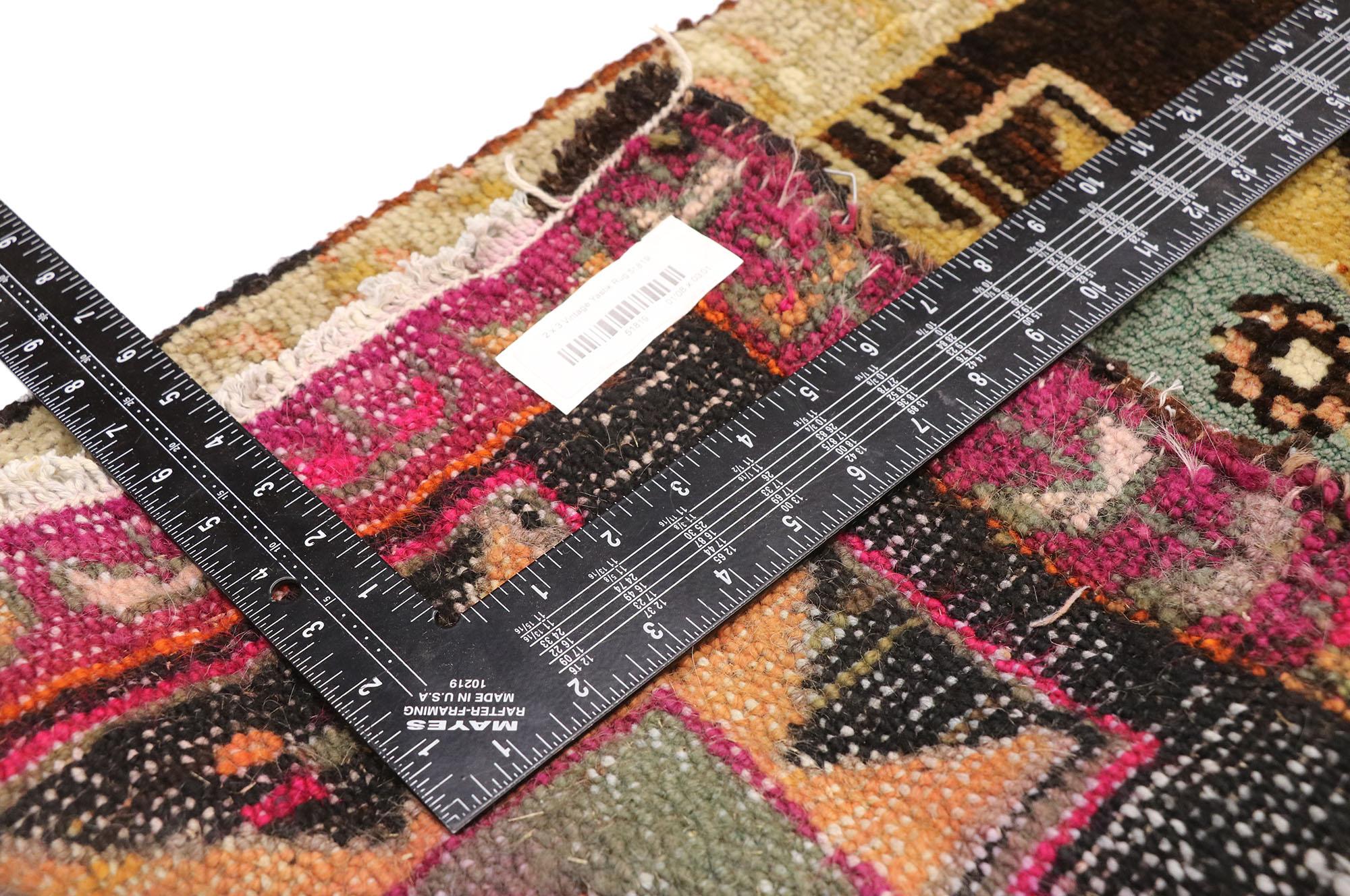 Noué à la main Tapis turc vintage, l'attrait intemporel rencontre la durabilité élégante en vente