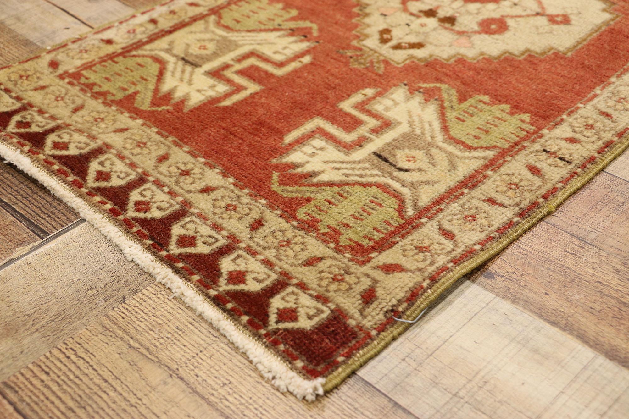 20th Century Vintage Turkish Carpet, Timeless Appeal Meets Stylish Durability For Sale