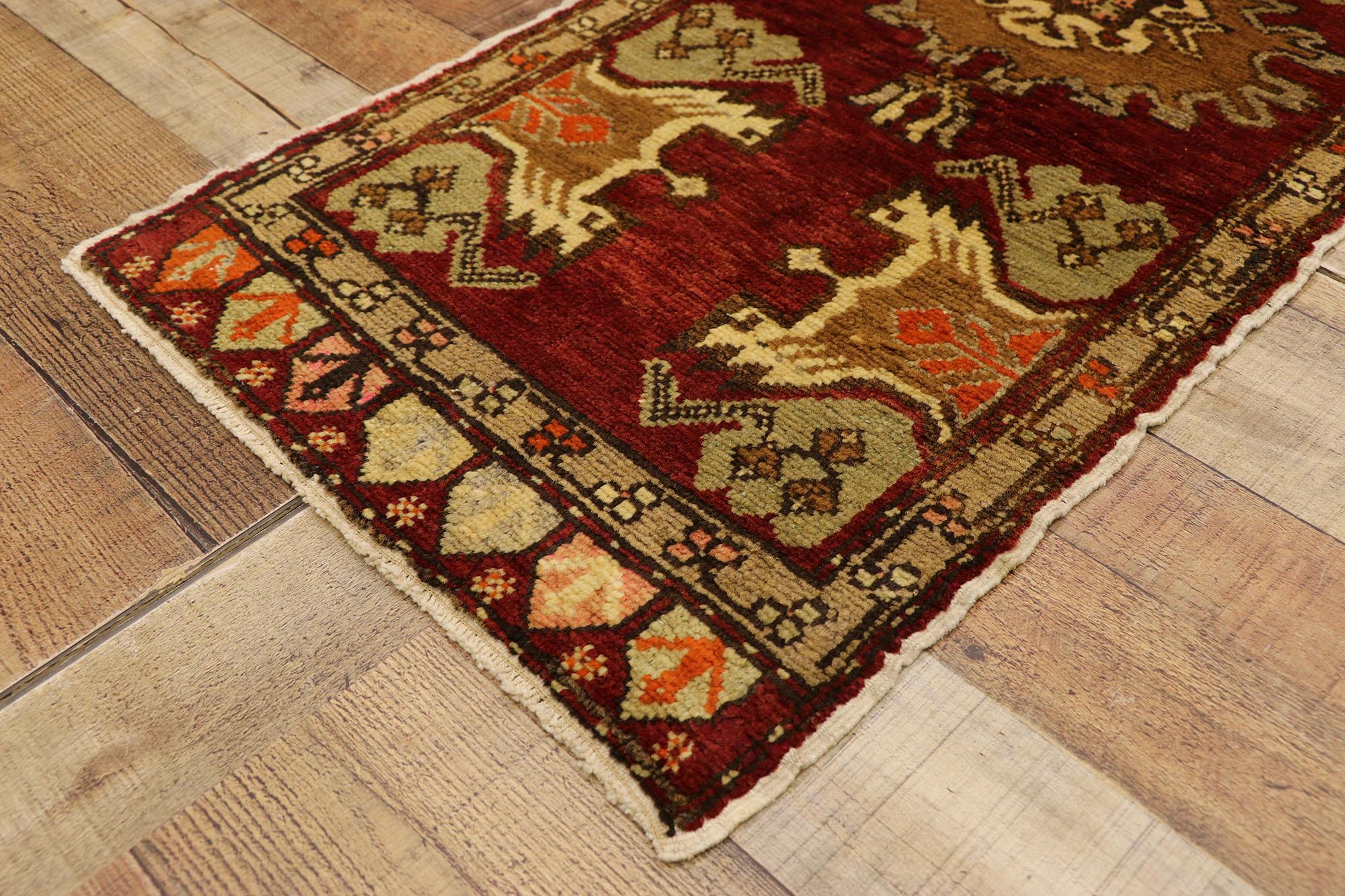 20th Century Vintage Turkish Carpet, Timeless Appeal Meets Stylish Durability For Sale