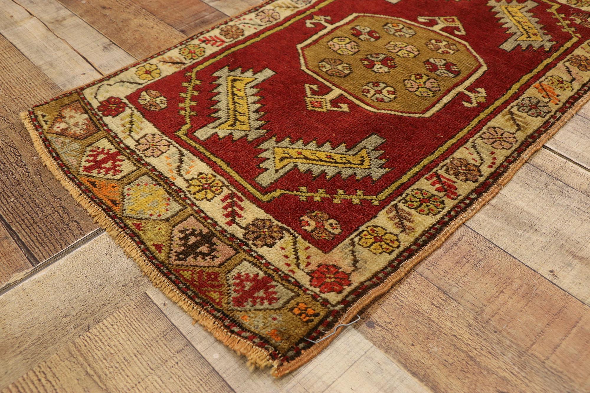20th Century Vintage Turkish Carpet, Timeless Appeal Meets Stylish Durability For Sale