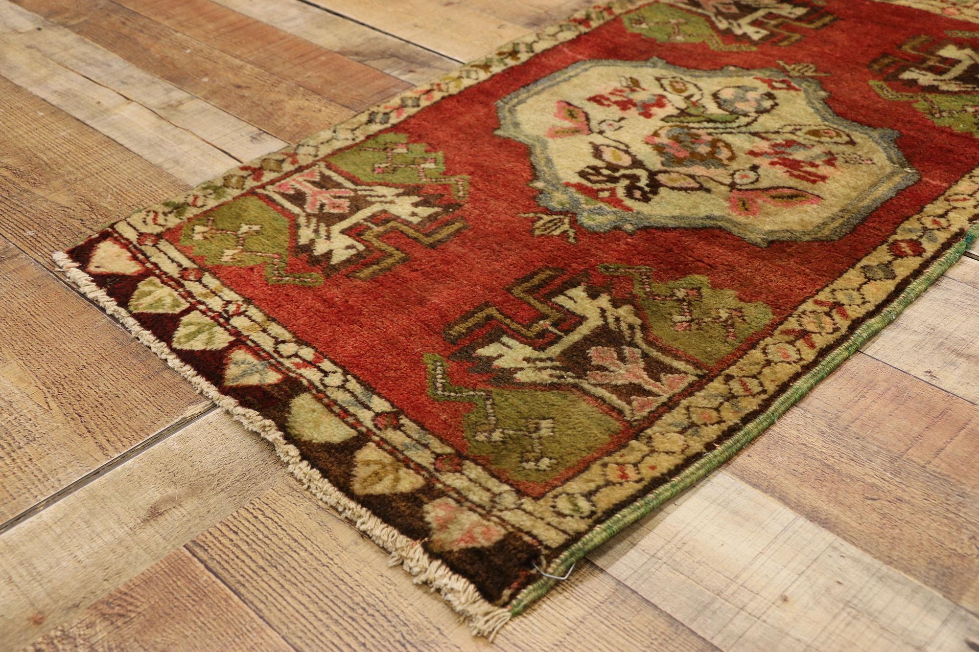 20th Century Vintage Turkish Carpet, Timeless Appeal Meets Stylish Durability For Sale