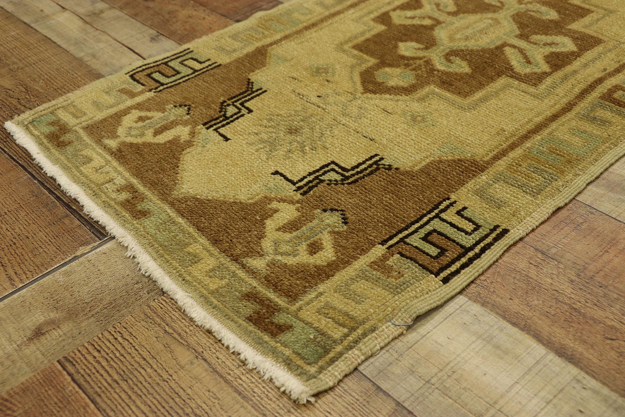 20th Century Vintage Turkish Carpet, Timeless Appeal Meets Stylish Durability For Sale