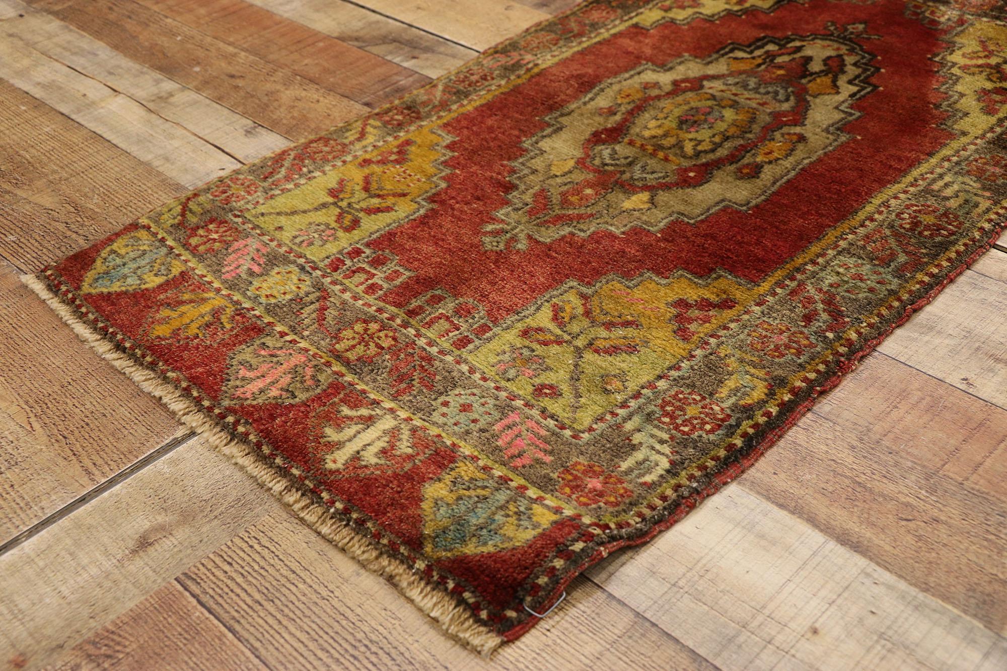 20th Century Vintage Turkish Carpet, Timeless Appeal Meets Stylish Durability For Sale