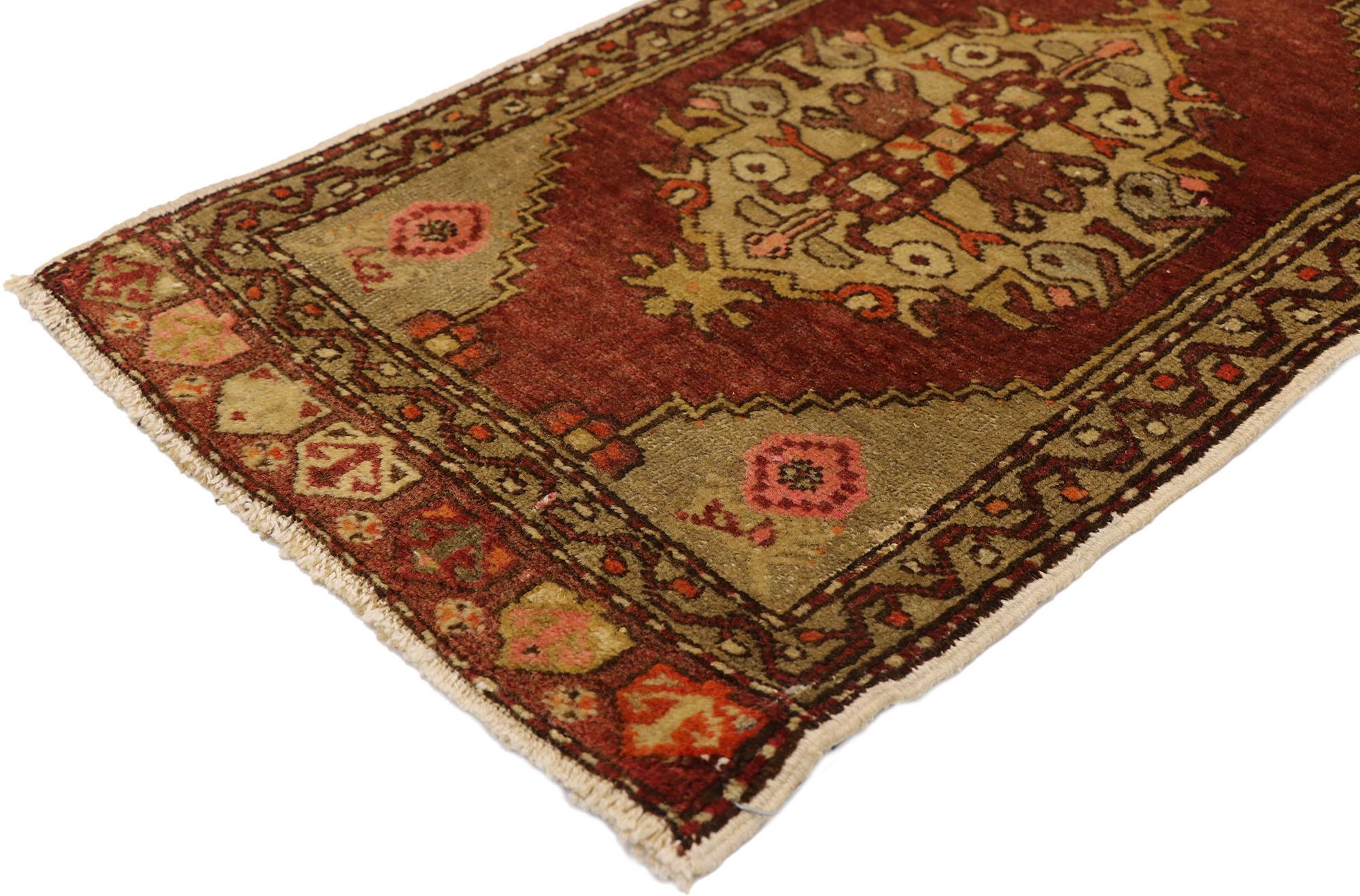 Wool Vintage Turkish Carpet, Timeless Appeal Meets Stylish Durability For Sale