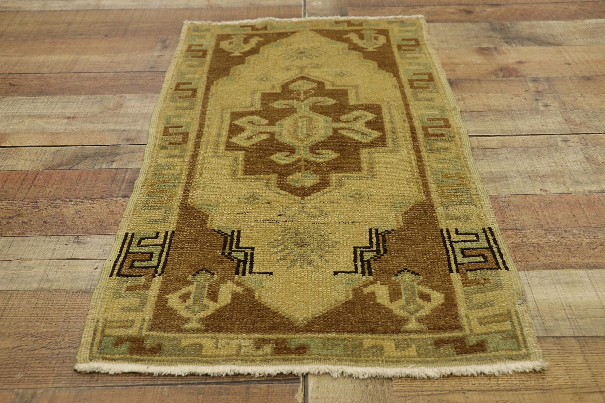 Wool Vintage Turkish Carpet, Timeless Appeal Meets Stylish Durability For Sale