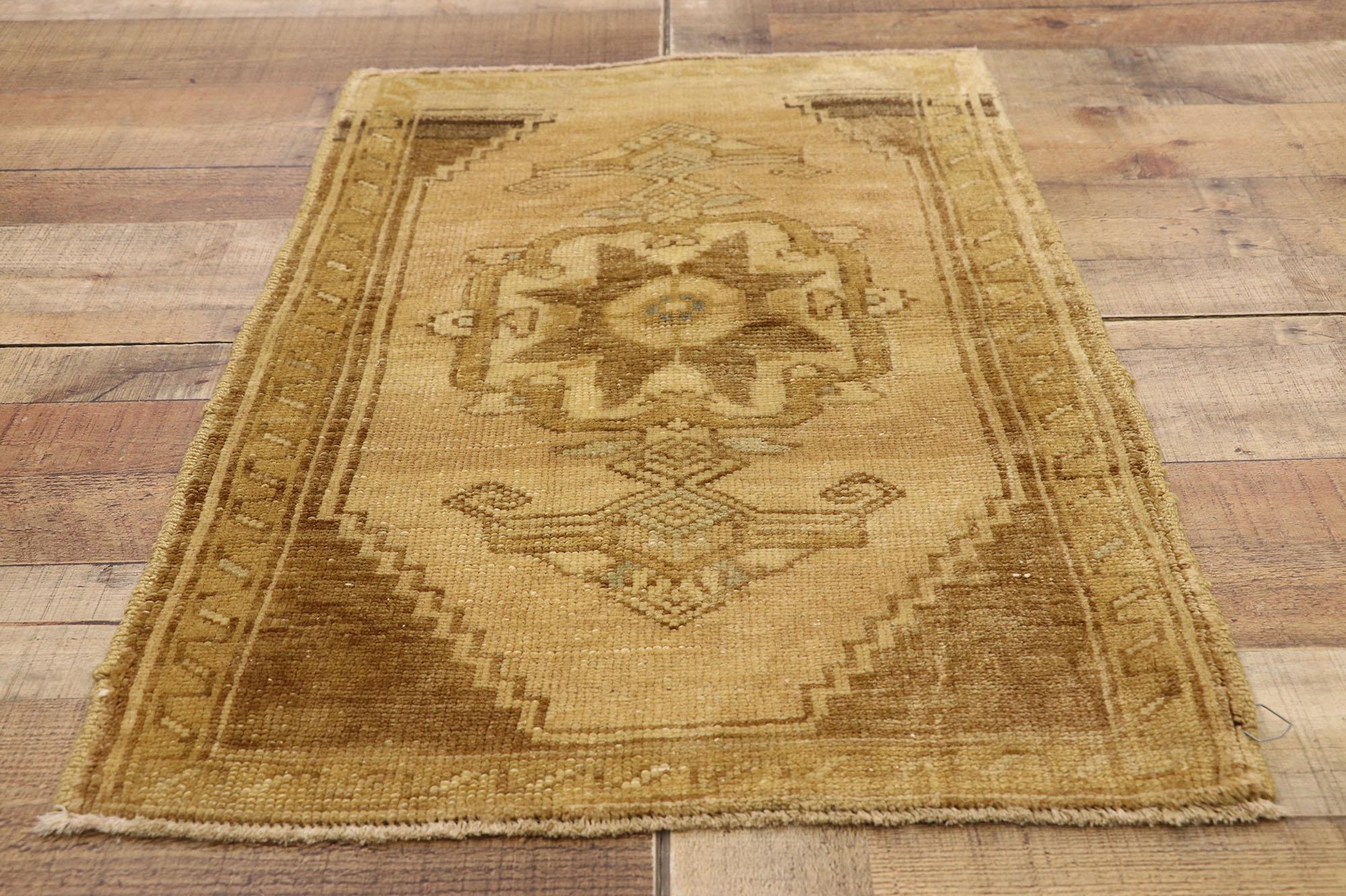 Wool Vintage Turkish Carpet, Timeless Appeal Meets Stylish Durability For Sale