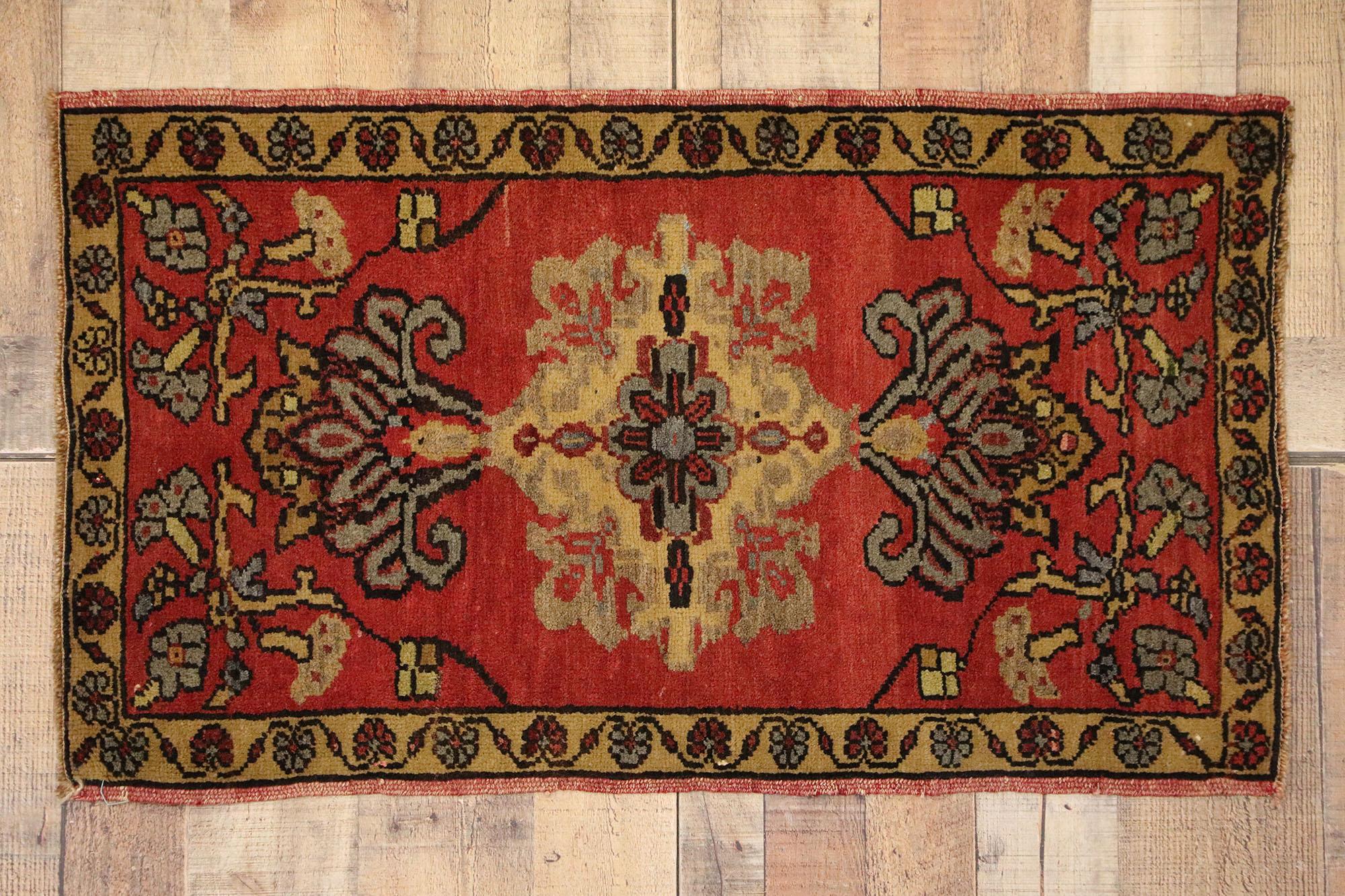Vintage Turkish Carpet, Timeless Appeal Meets Stylish Durability For Sale 1
