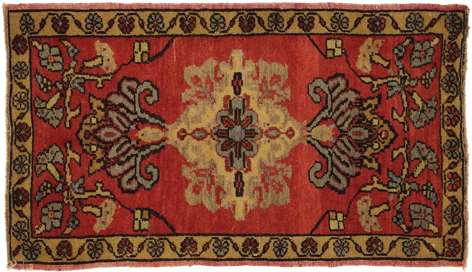 Vintage Turkish Carpet, Timeless Appeal Meets Stylish Durability For Sale 2