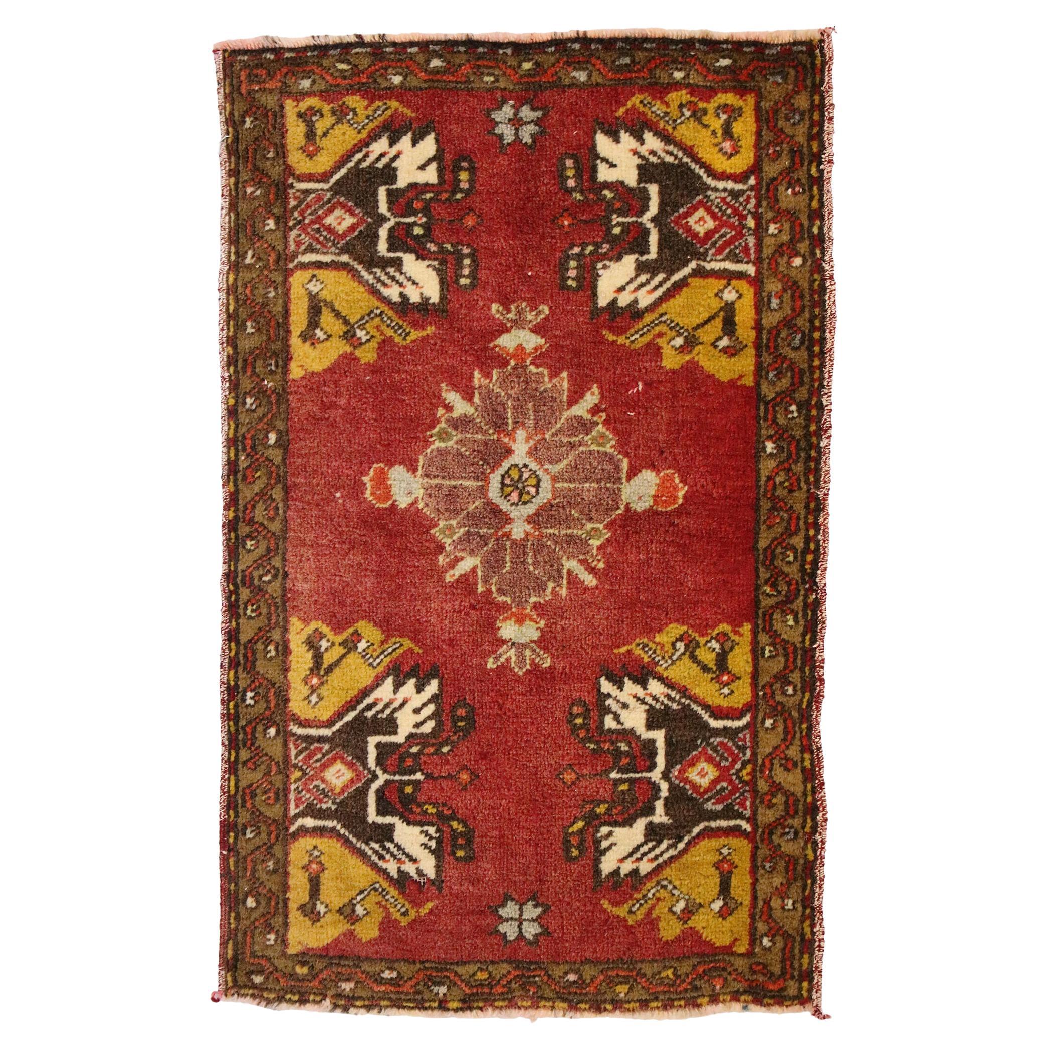 Vintage Turkish Carpet, Timeless Appeal Meets Stylish Durability