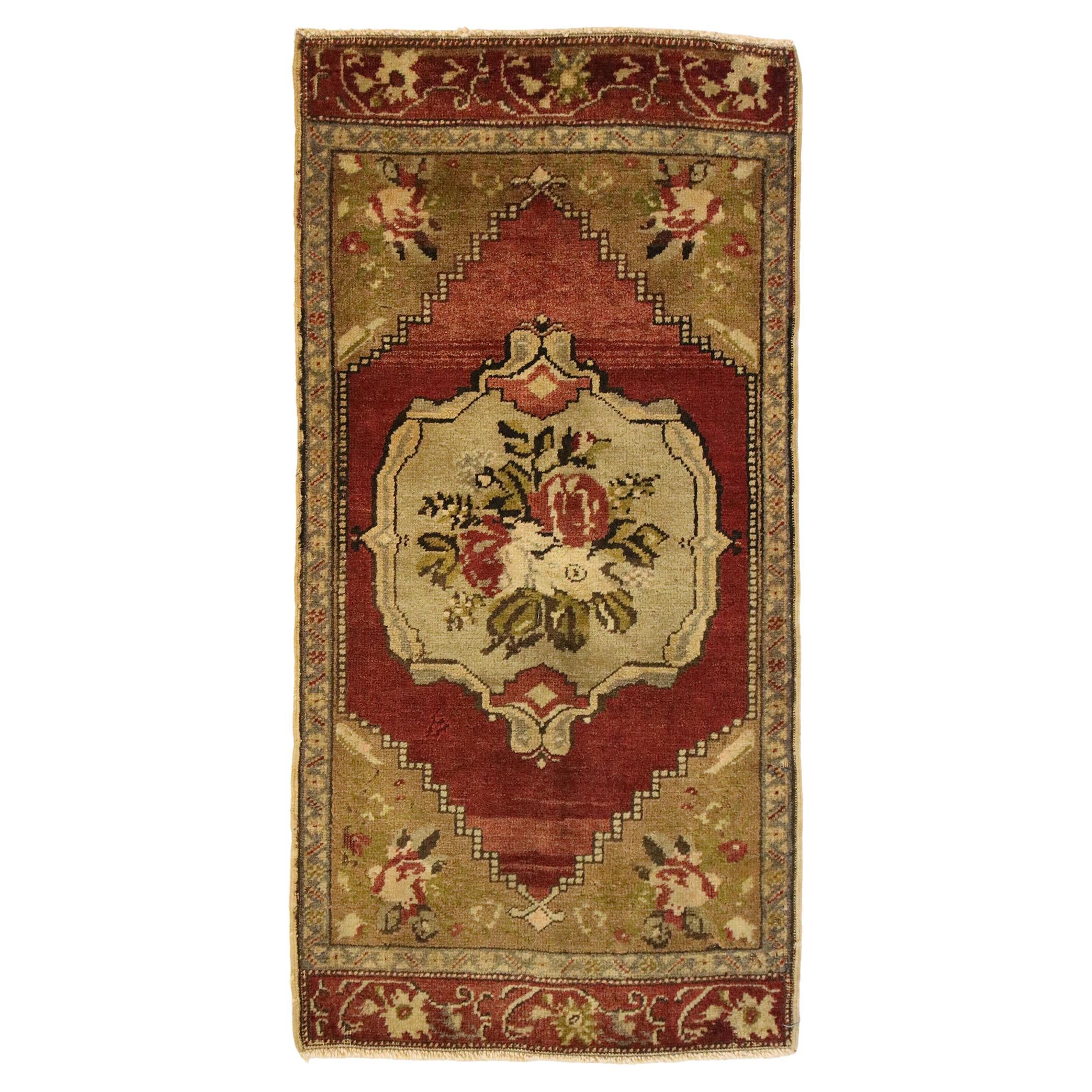 Vintage Turkish Carpet, Timeless Appeal Meets Stylish Durability For Sale