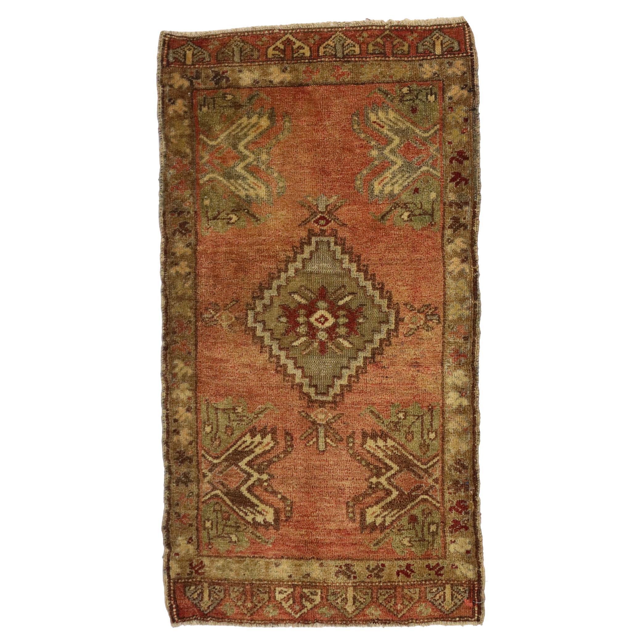 Vintage Turkish Carpet, Timeless Appeal Meets Stylish Durability For Sale