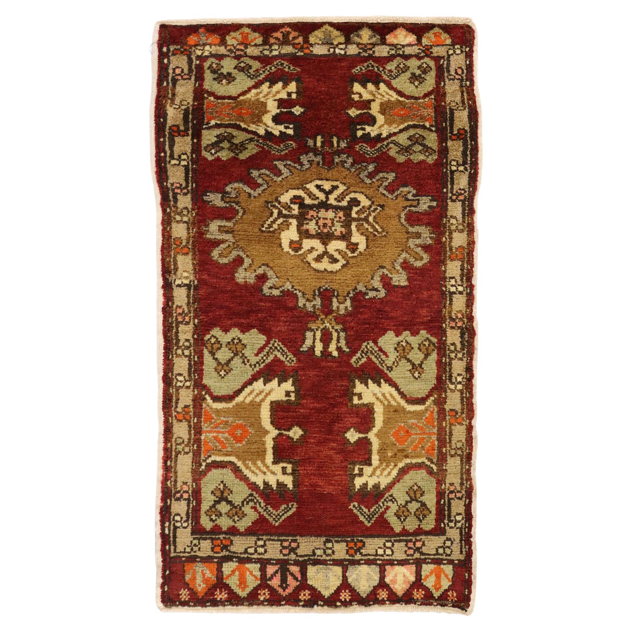 Vintage Turkish Carpet, Timeless Appeal Meets Stylish Durability For Sale