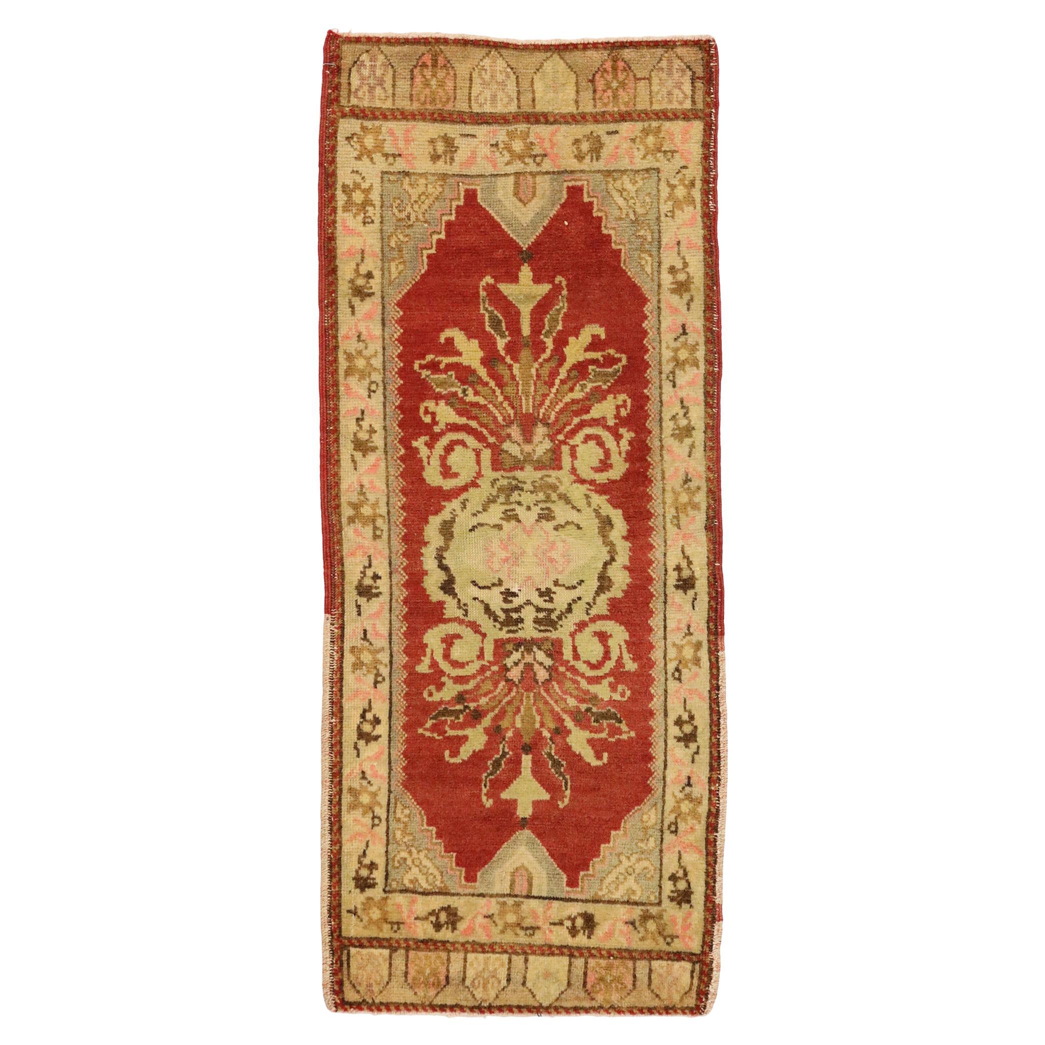 Vintage Turkish Carpet, Timeless Appeal Meets Stylish Durability For Sale