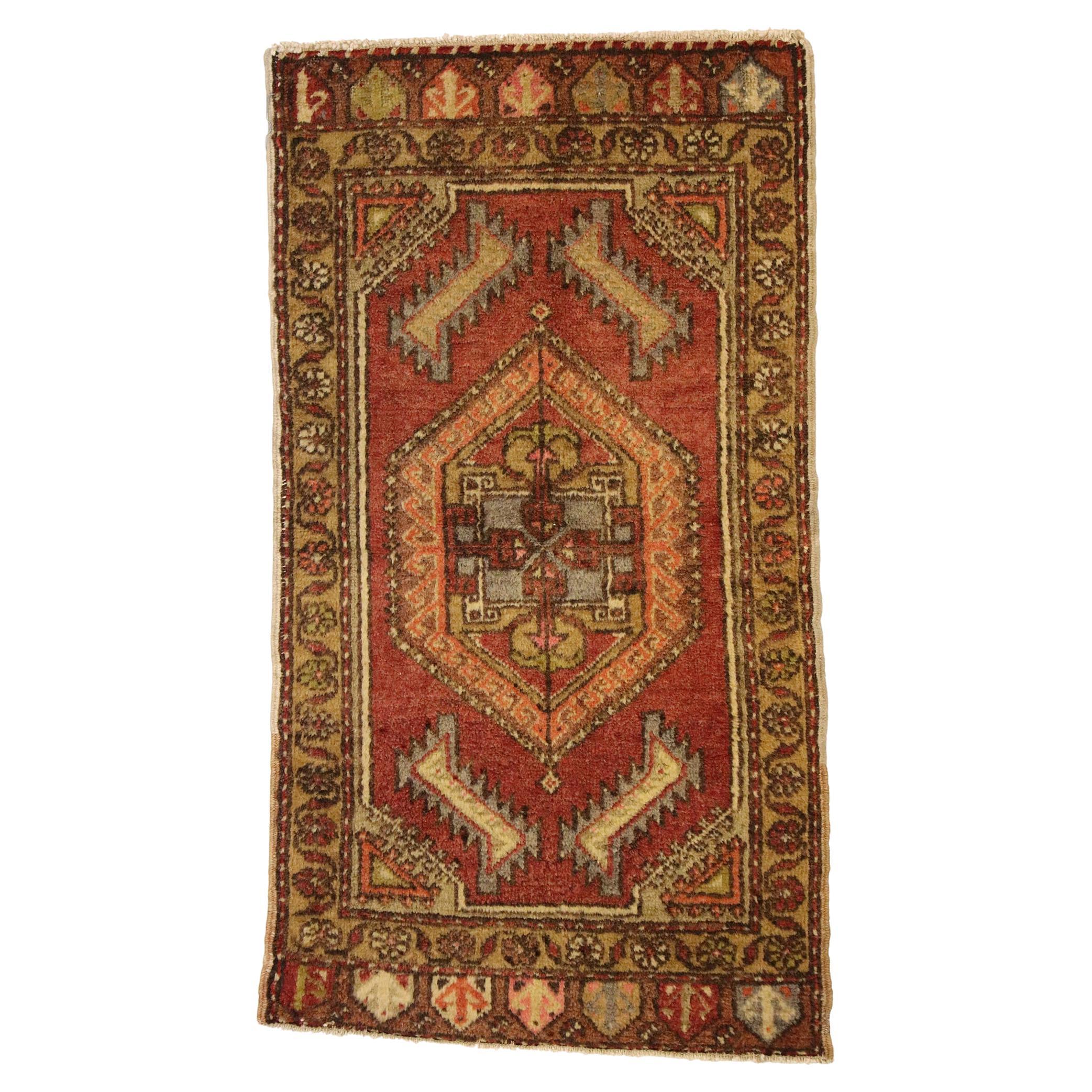 Vintage Turkish Carpet, Timeless Appeal Meets Stylish Durability For Sale