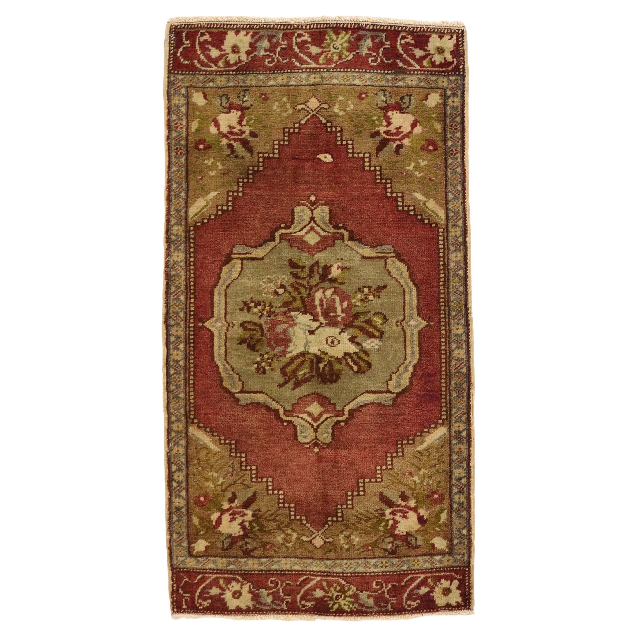 Vintage Turkish Carpet, Timeless Appeal Meets Stylish Durability For Sale