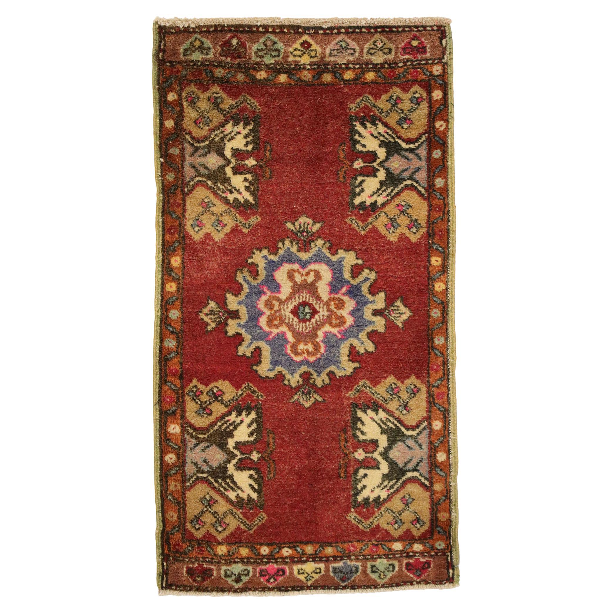 Vintage Turkish Carpet, Timeless Appeal Meets Stylish Durability