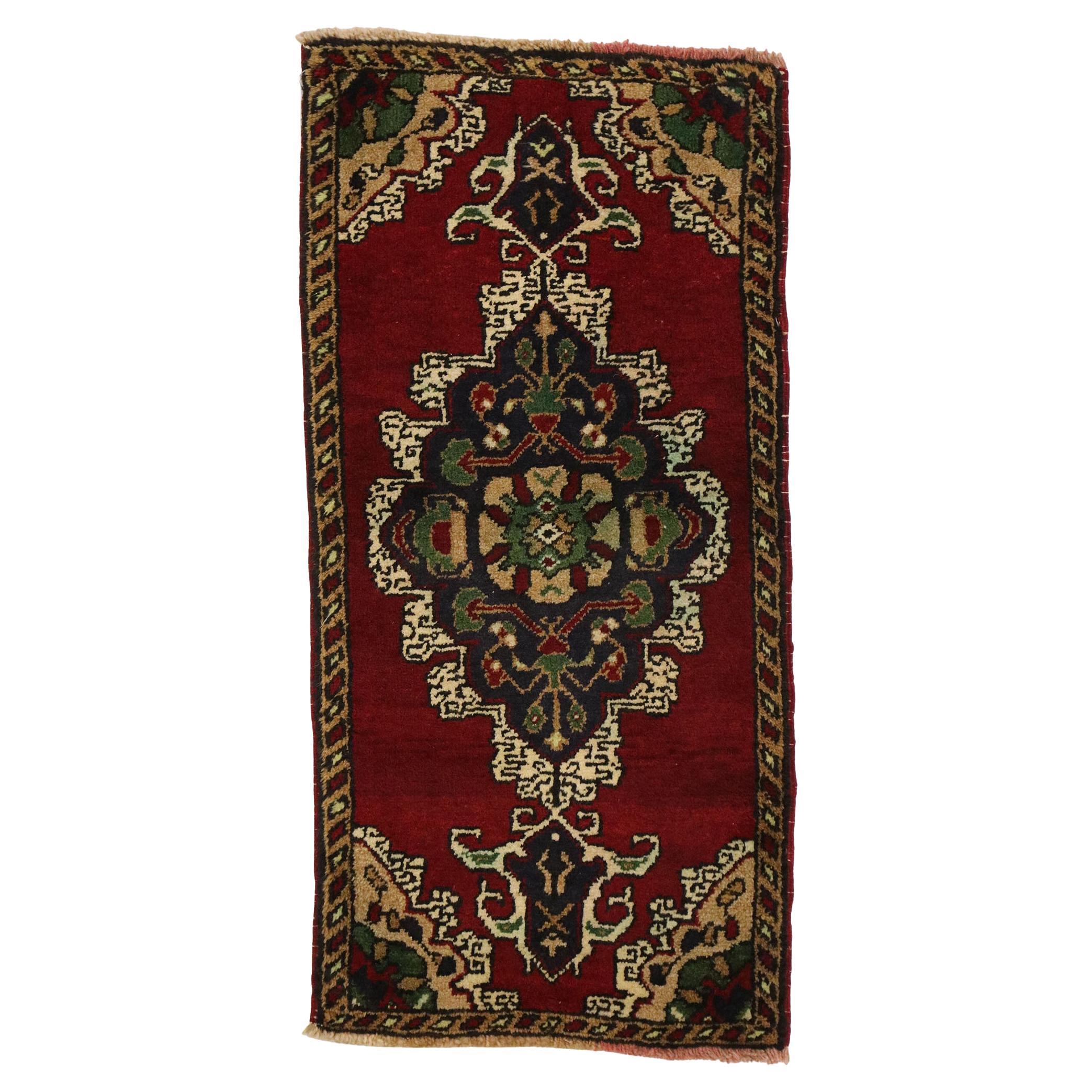 Vintage Turkish Carpet, Timeless Appeal Meets Stylish Durability For Sale