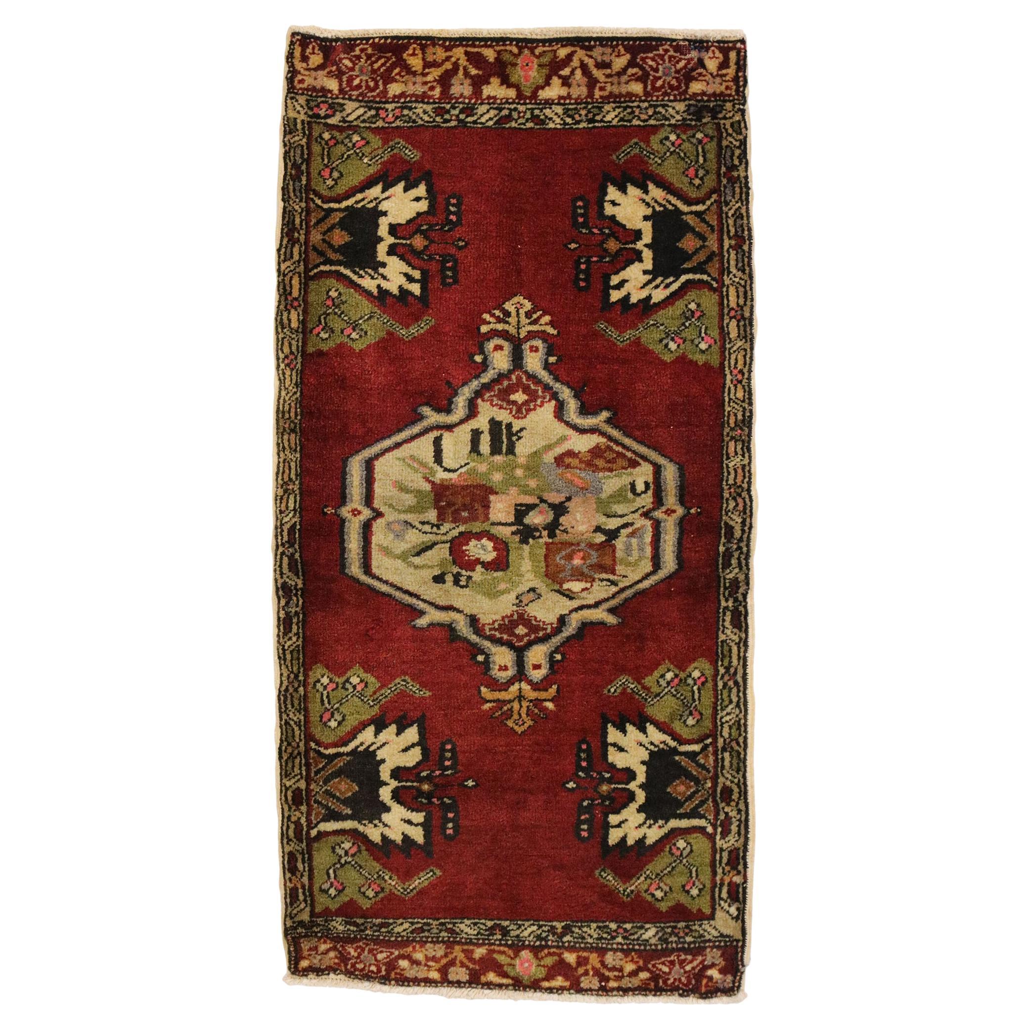 Vintage Turkish Carpet, Timeless Appeal Meets Stylish Durability