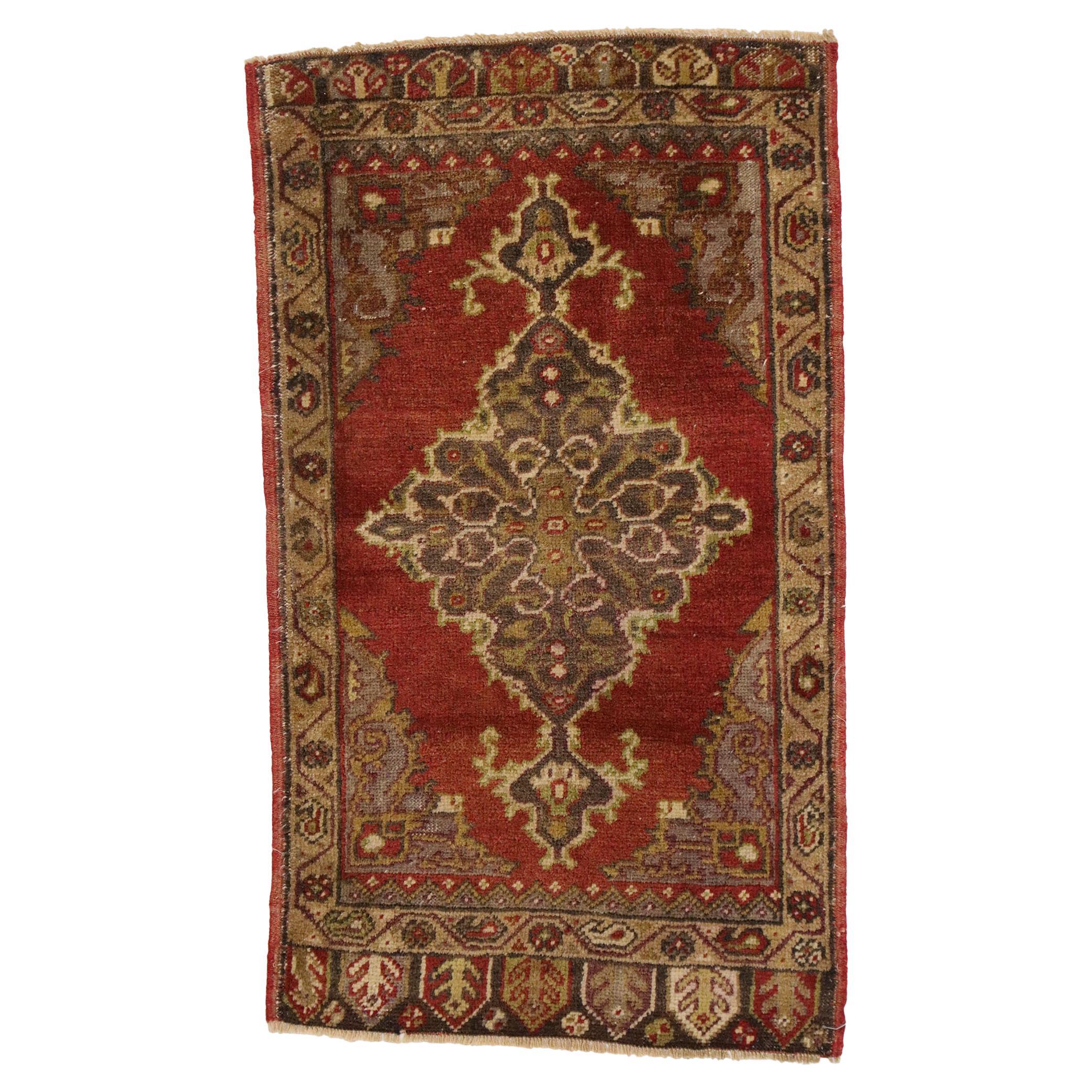 Vintage Turkish Carpet, Timeless Appeal Meets Stylish Durability