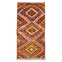 Vintage Turkish Central Anatolian Tulu Carpet, Shaggy Kilim Wool Long Hair Rug