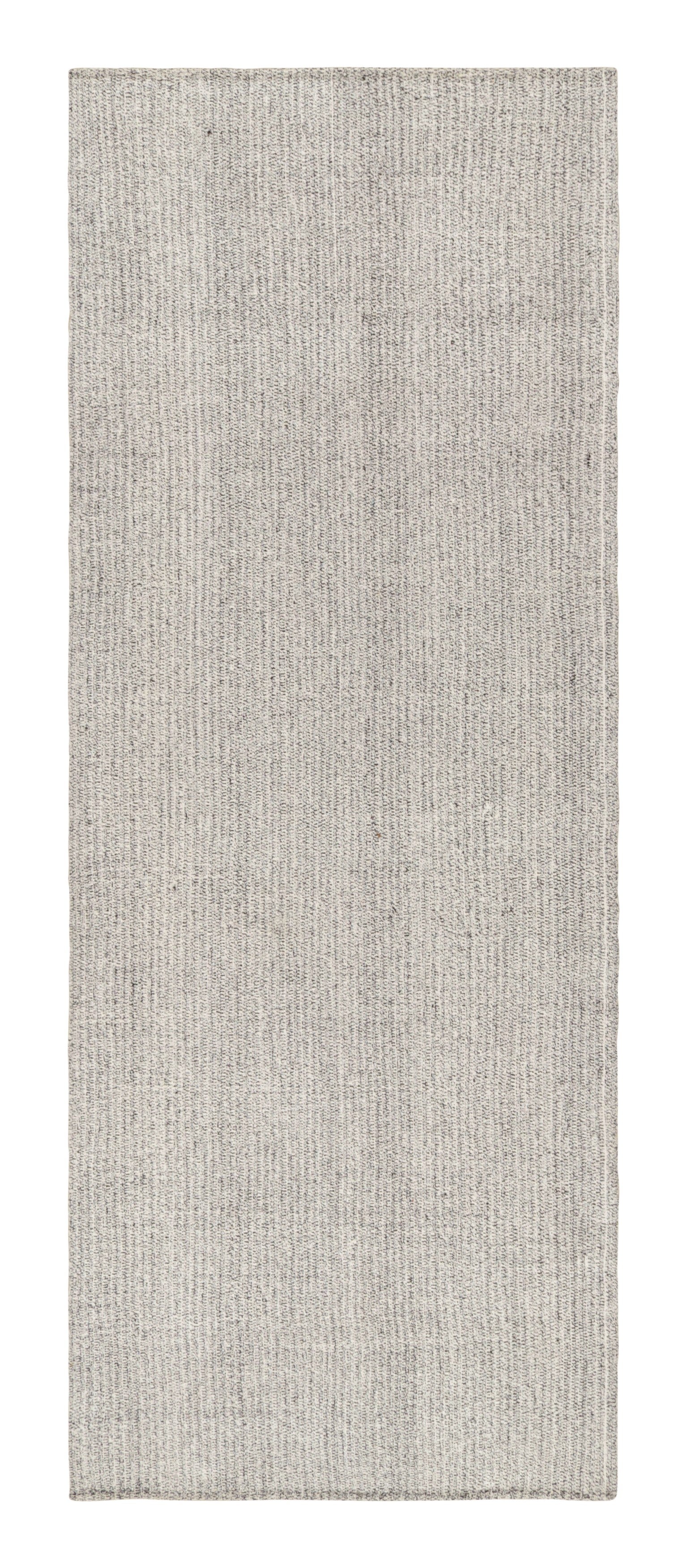 Vintage Turkish Contemporary Gray Abstract Pattern Kilim Rug by Rug & Kilim