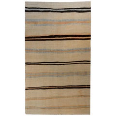 Vieux tapis turc Kilim en coton