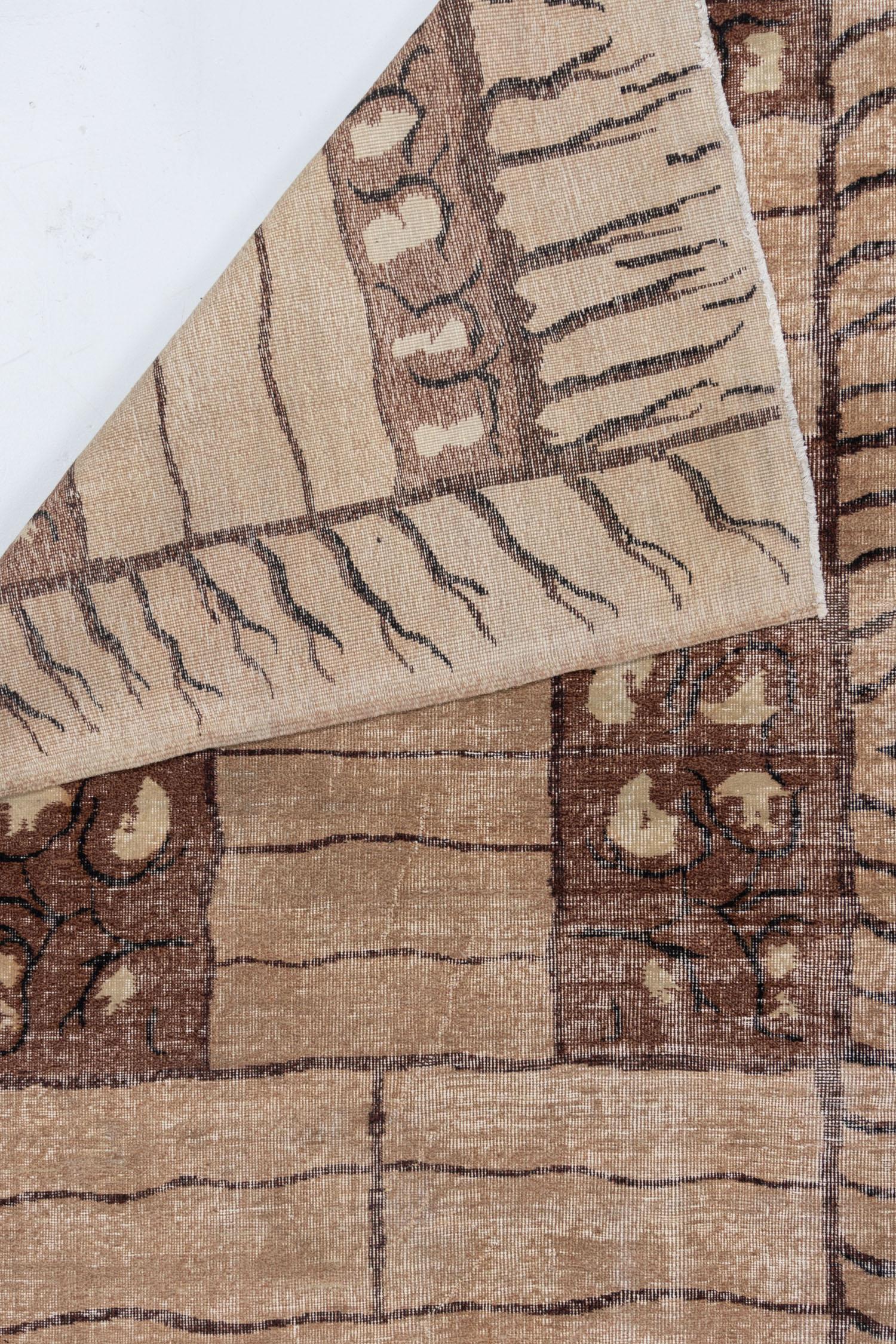 Art déco Tapis turc déco vintage M-J3459 en vente