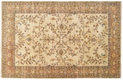 Tapis turc décoratif oriental Oushak vintage de taille normale 