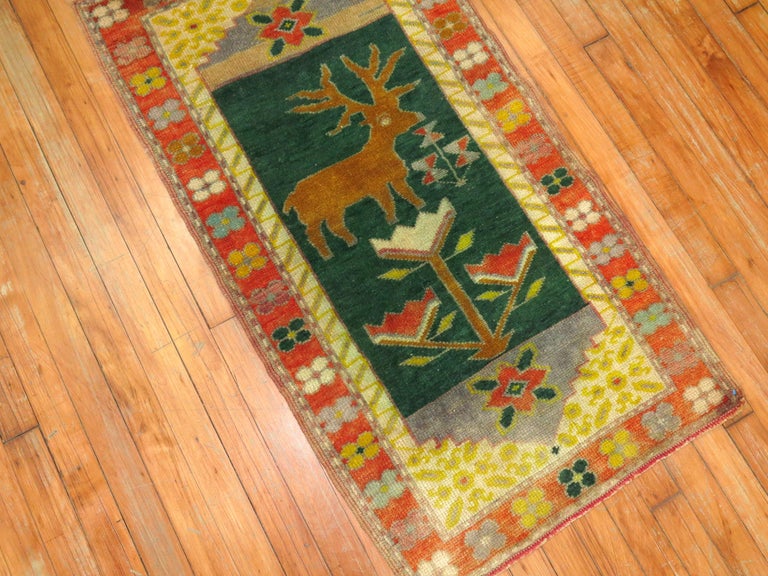 Vintage Turkish Deer Rug at 1stDibs vintage deer rug, deer rugs