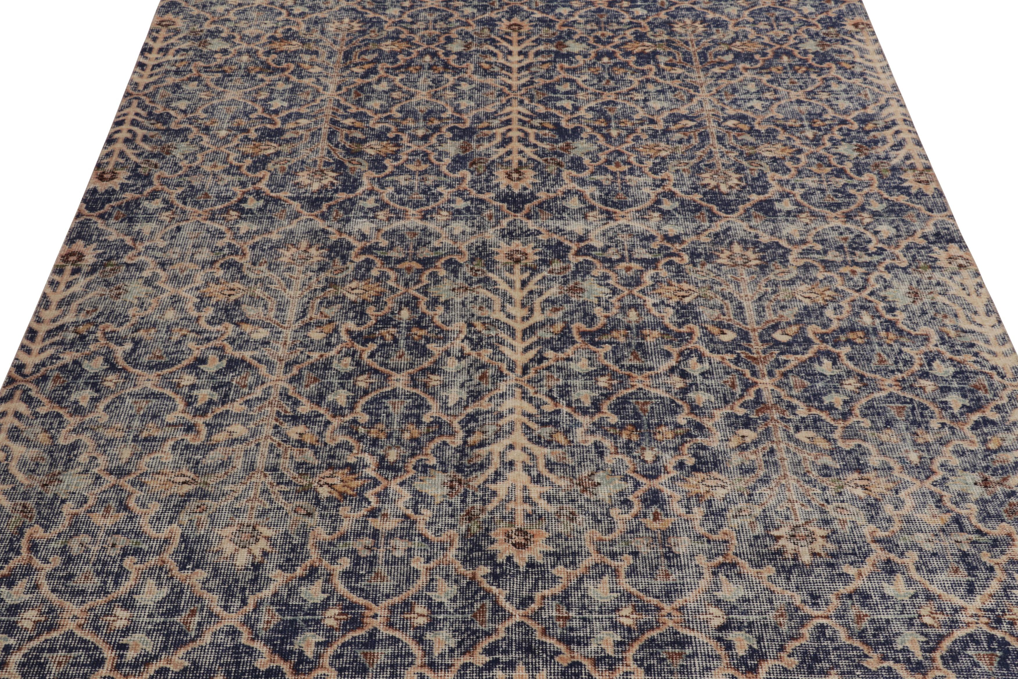 Made with hand-knotted wool circa 1950-1960, this 5x9 vintage Turkish rug of all over floral design is an exciting new addition to the Rug & Kilim’s collection of eclectic mid-century rugs.

On the Design:

Admirers of the craft will appreciate this
