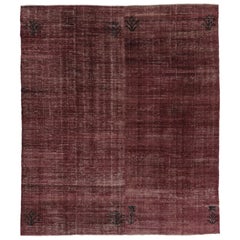 Tappeto turco vintage con motivi neri e bordeaux - Rug 
Kilim