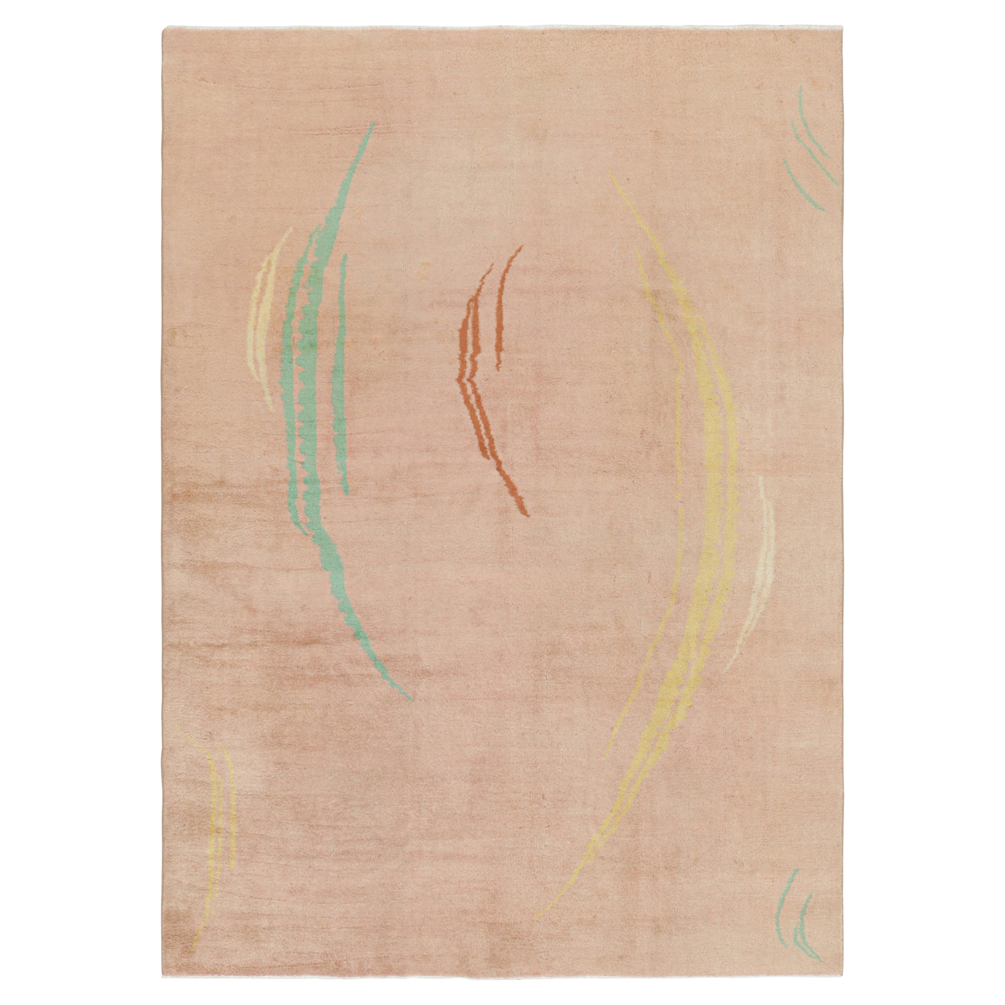Vintage Zeki Müren Rug in Pink with Geometric Patterns  Rug & Kilim