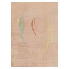 Tappeto vintage Zeki Müren in rosa con motivi geometrici  Rug & Kilim