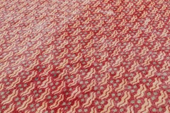 Vintage Turkish Distressed Rug in Red with Geometric Patterns, from Rug & Kilim
