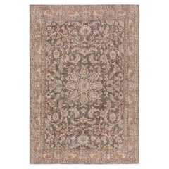 Vintage Turkish Distressed Rug with Colorful Floral Patterns, from Rug & Kilim