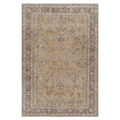 Vintage Turkish Distressed Rug with Colorful Floral Patterns, from Rug & Kilim