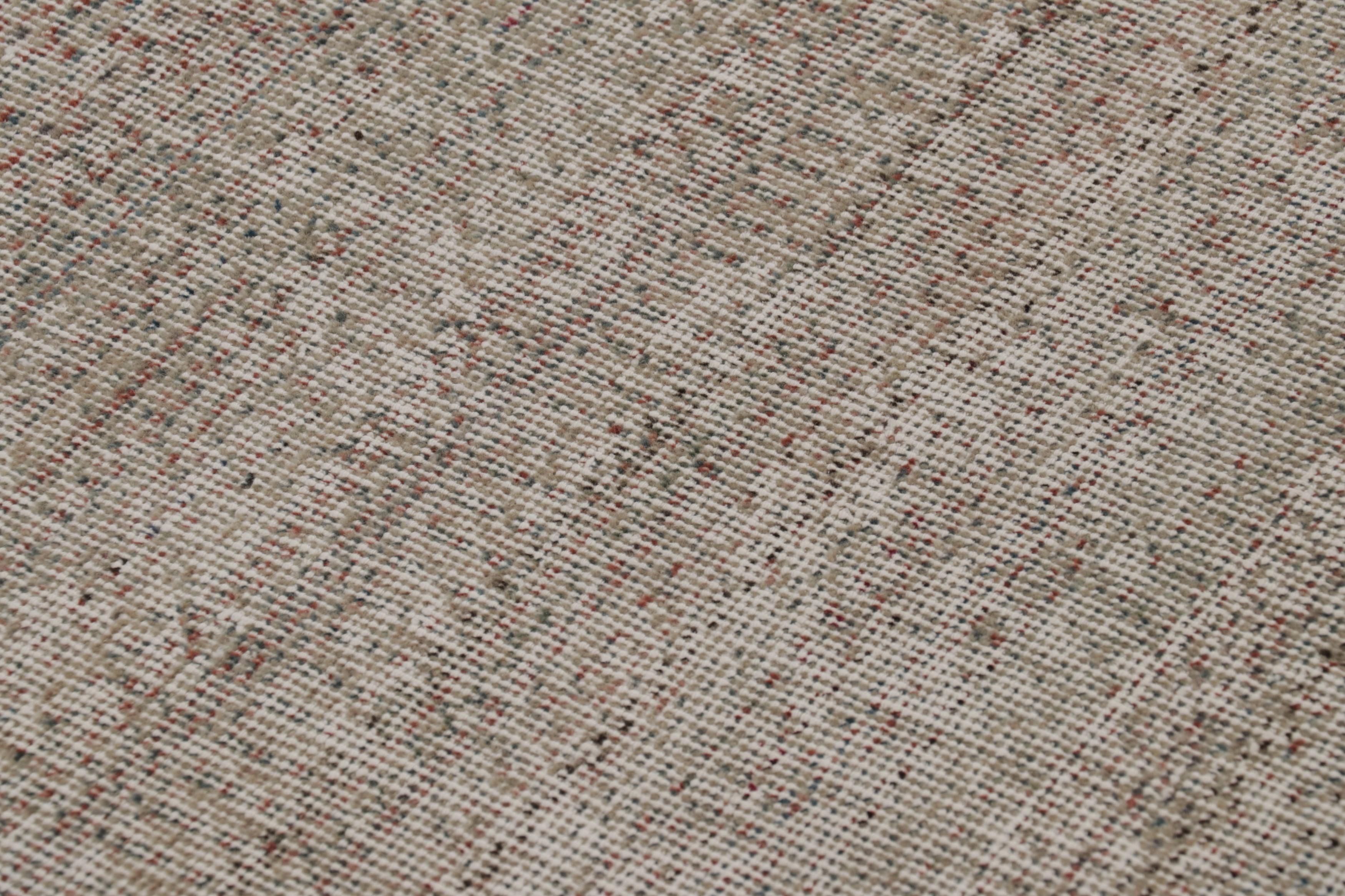 Wool Vintage Turkish Distressed Solid Runner in Gray and Brown Tones- Rug & Kilim For Sale