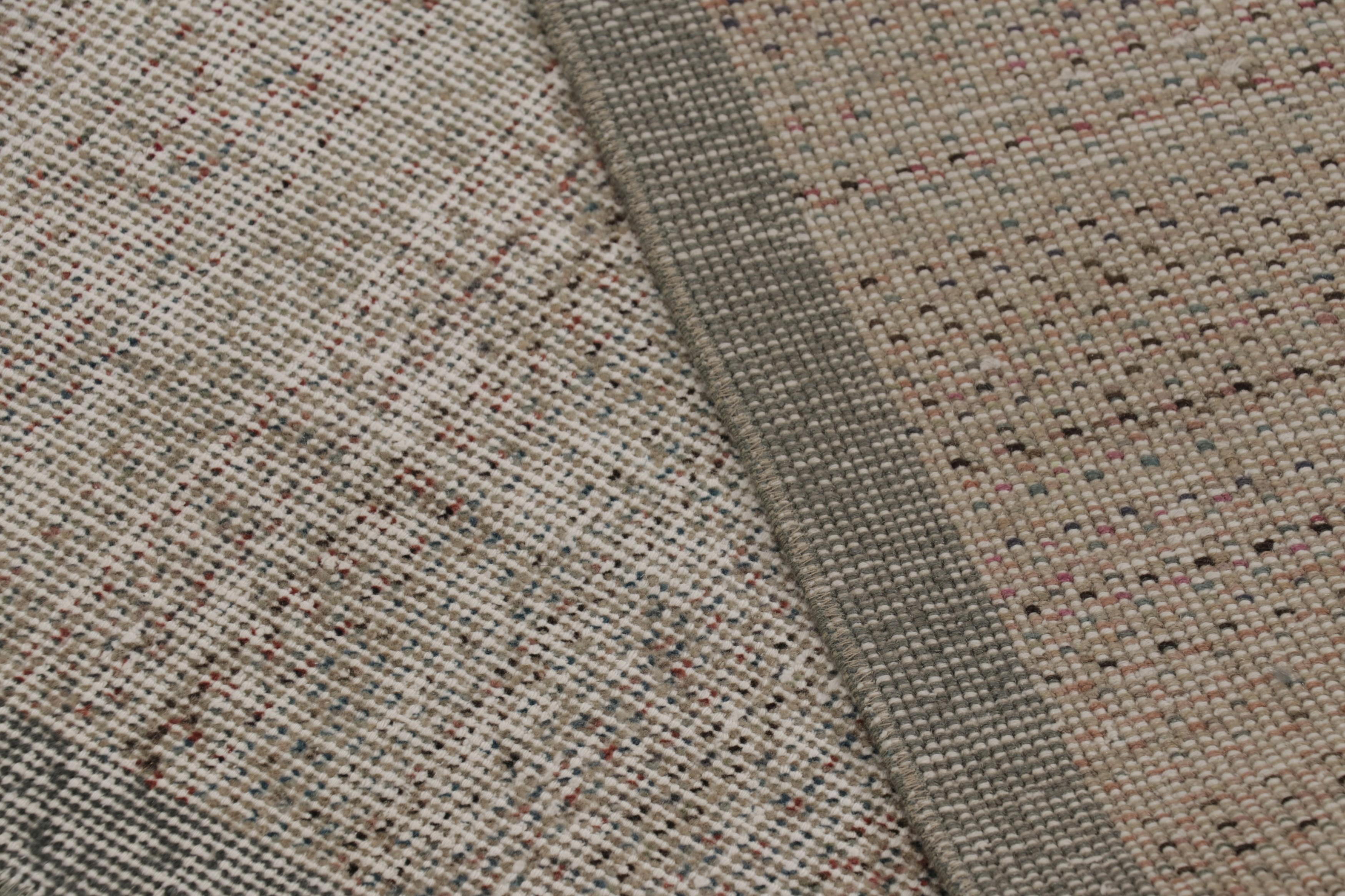 Vintage Turkish Distressed Solid Runner in Gray and Brown Tones- Rug & Kilim For Sale 1