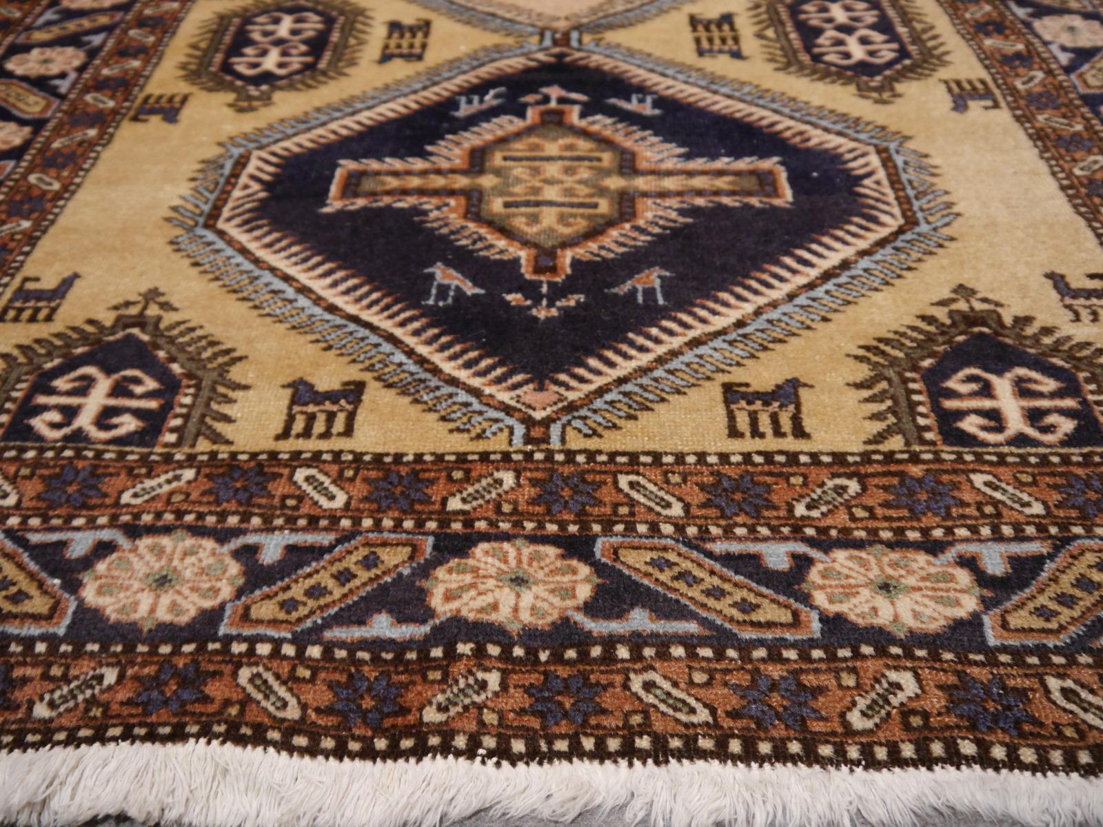 Hand-Knotted Vintage Turkish East Anatolian Rug For Sale