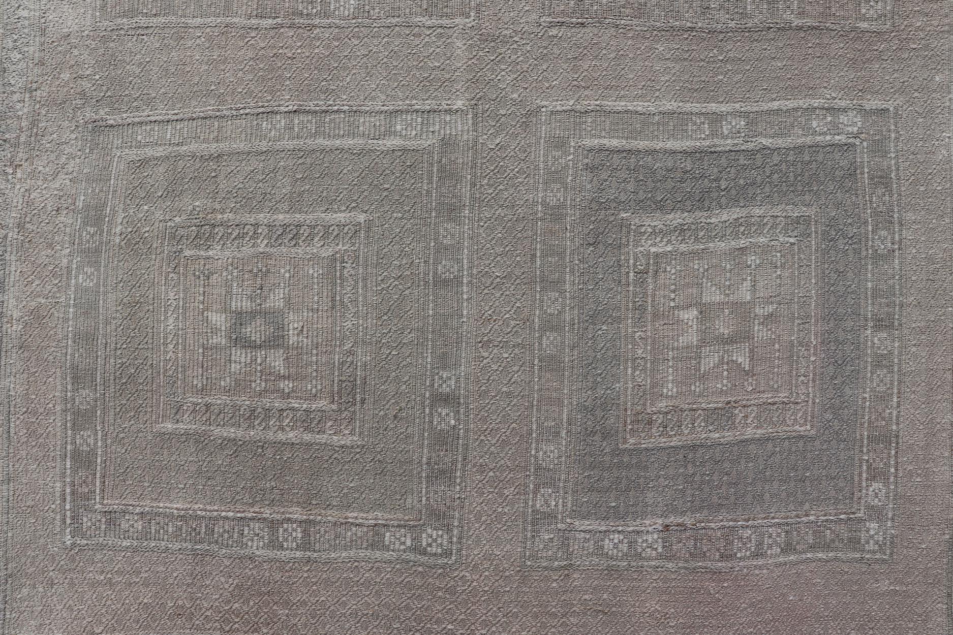 Kilim turc vintage avec motif de boîte géométrique Keivan Woven Arts Bon état - En vente à Atlanta, GA