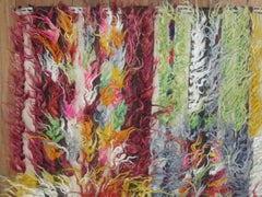 Zabihi Collection Wild Vintage Turkish Filiki Shag Rug