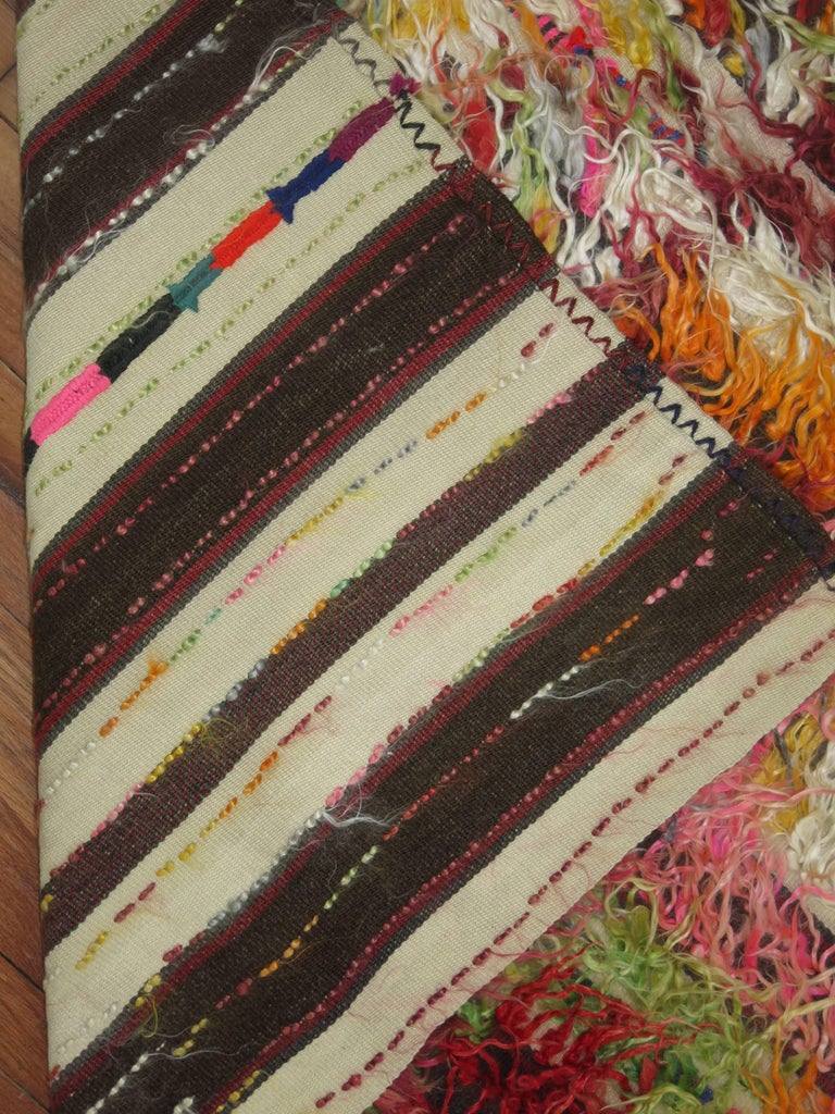 Vintage Turkish Filiki Shag Rug For Sale at 1stDibs