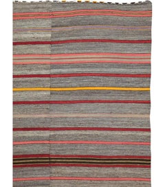 Vintage Turkish Flat-Weave Kilim Rug