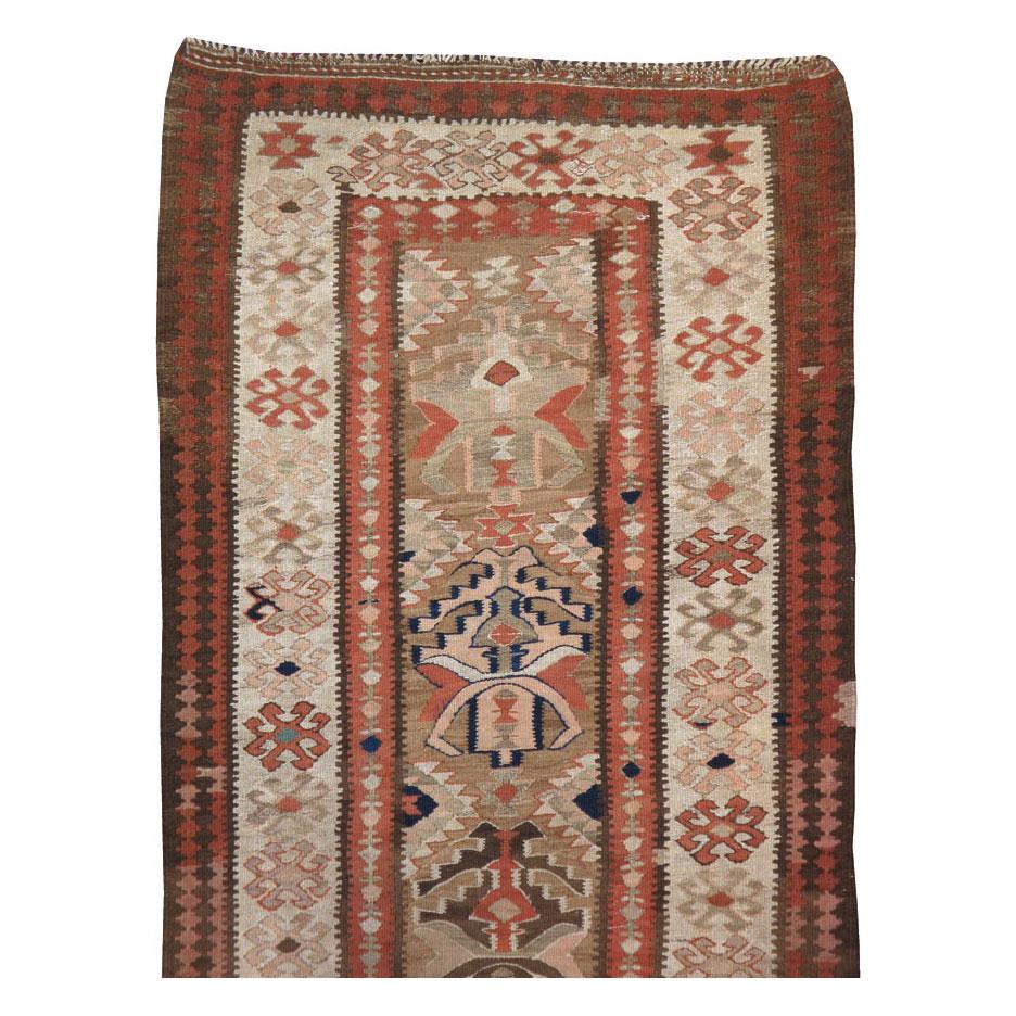 Tribal Vintage Turkish Flat-Weave Kilim Runner