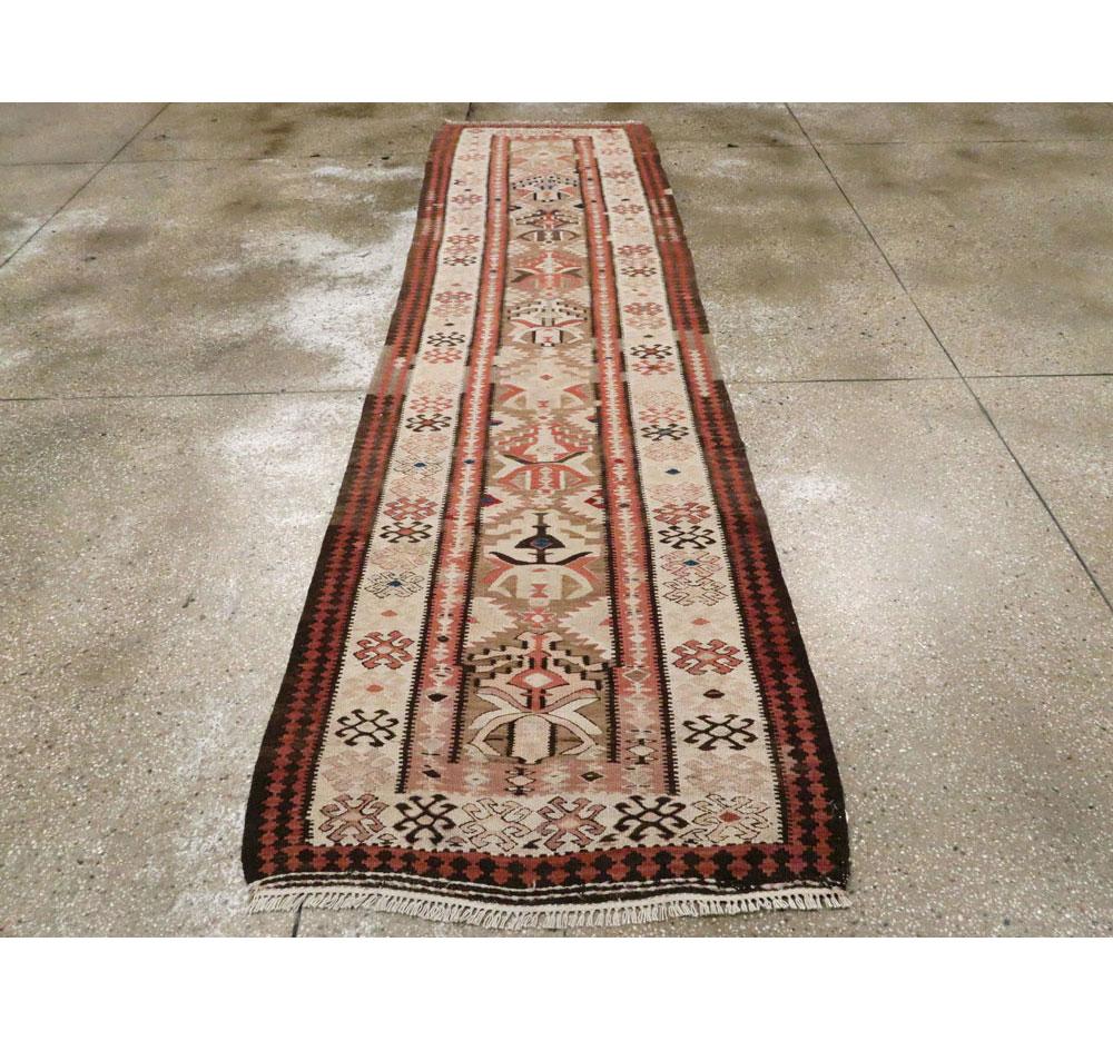Vintage Turkish Flat-Weave Kilim Runner In Excellent Condition In New York, NY