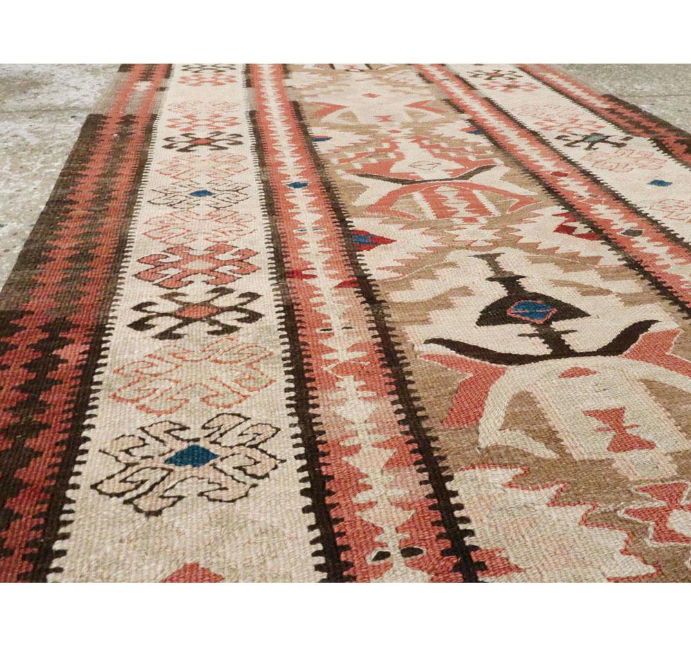 20th Century Vintage Turkish Flat-Weave Kilim Runner