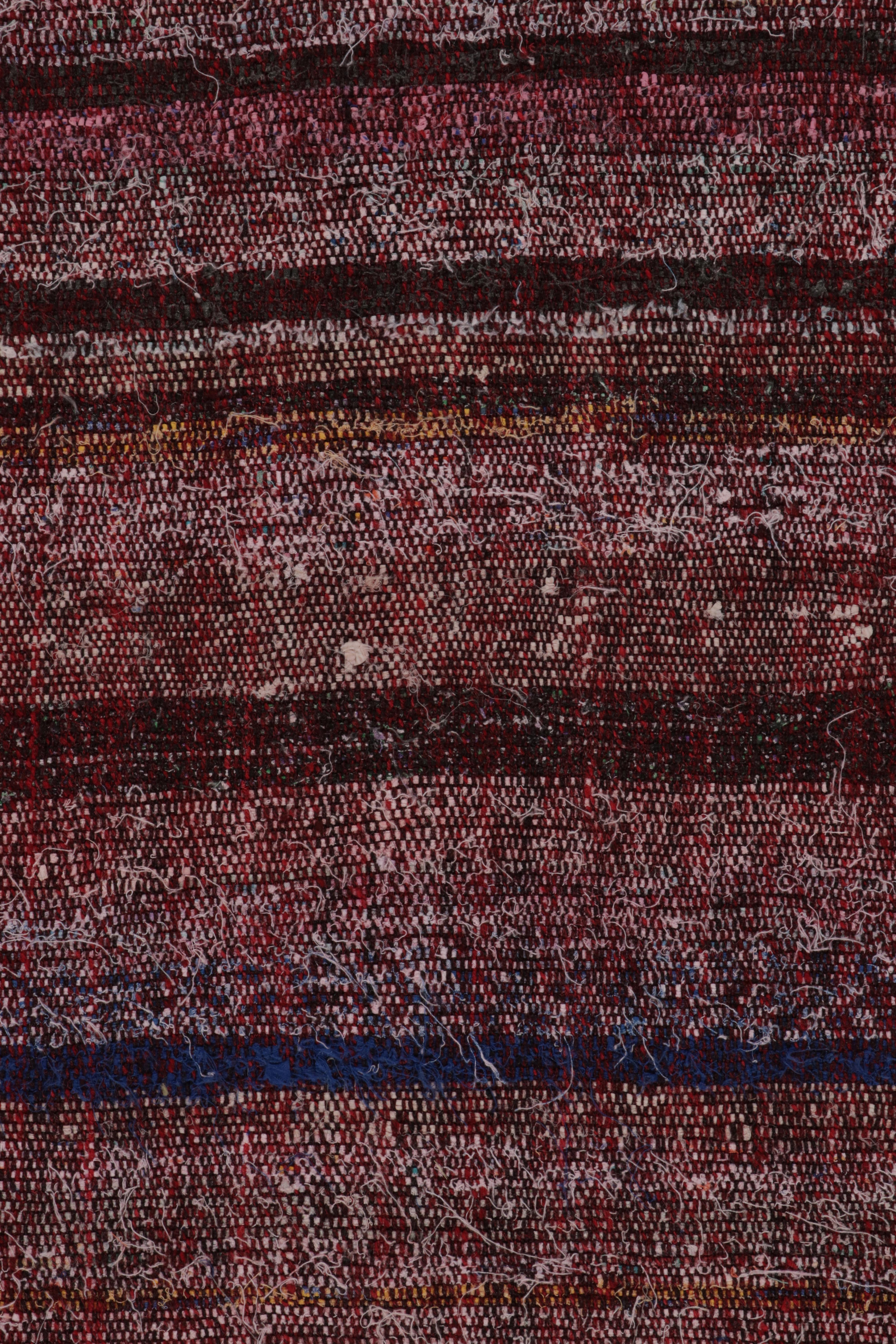 Getäfelter Vintage-Kilim in lila, blauen und braunen Streifenmustern, von Rug & Kilim im Zustand „Gut“ im Angebot in Long Island City, NY